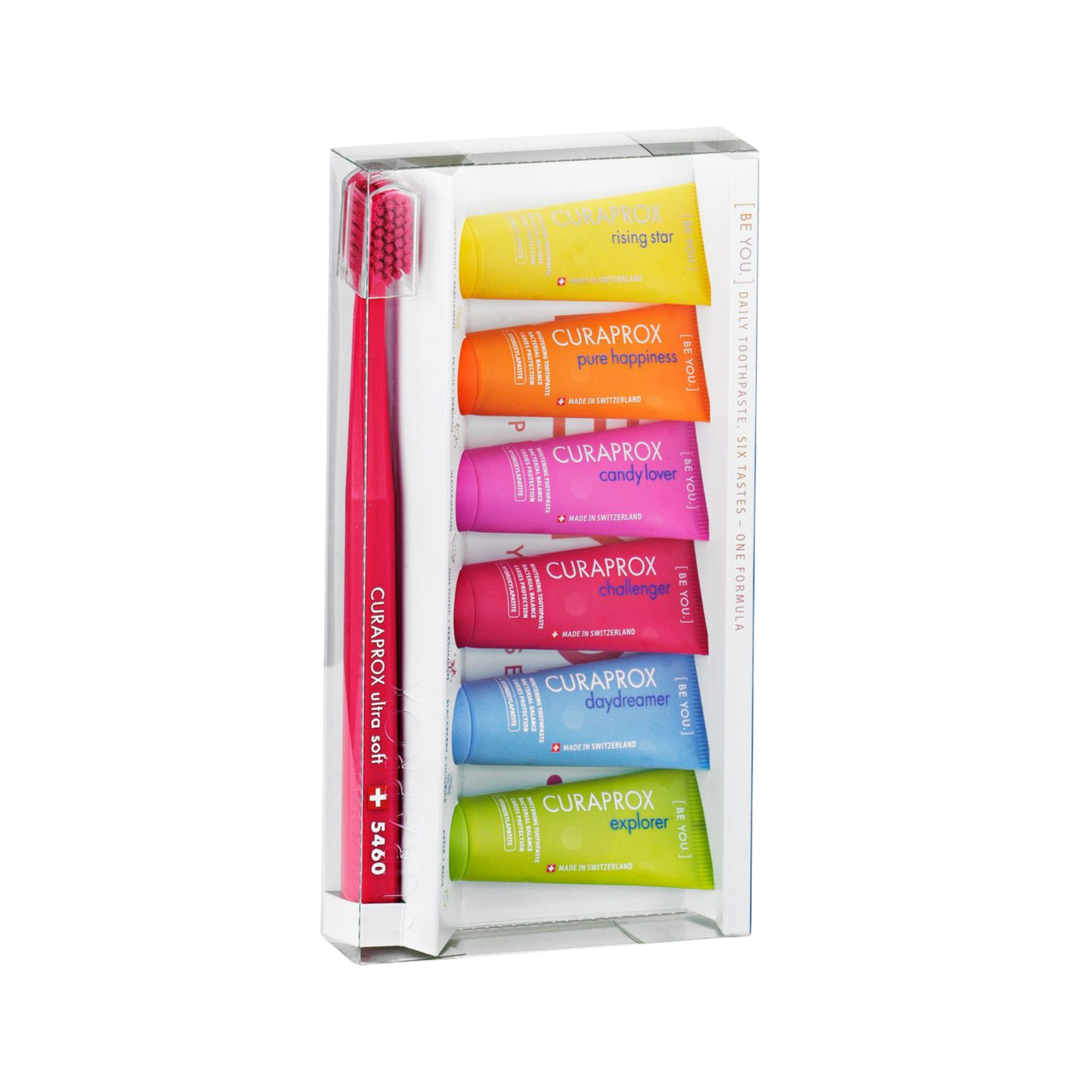Curaprox BE YOU - Toothbrush & Toothpastes - Six Taste Pack