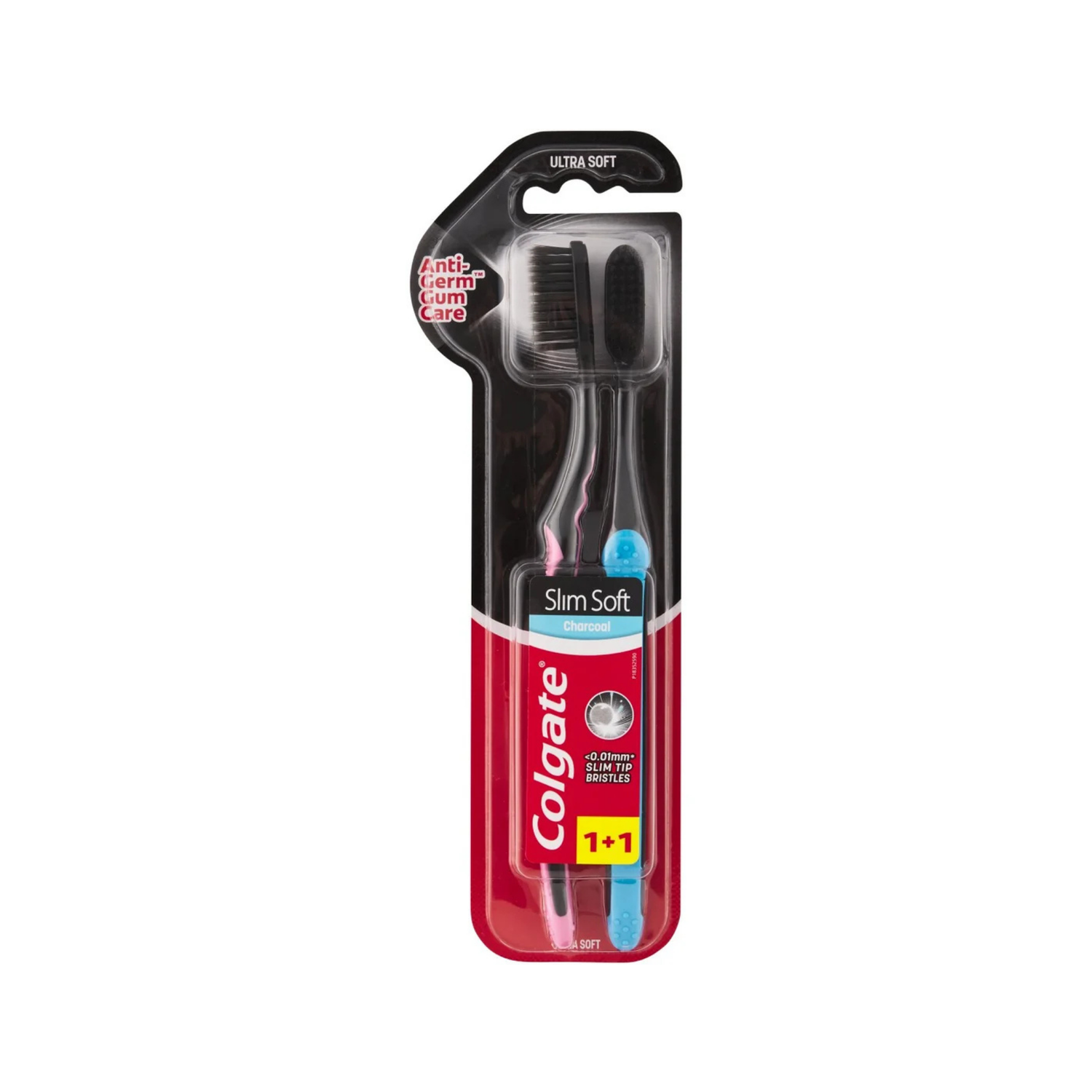 Colgate Toothbrush Slim Soft Charcoal - 2 Pack - Go Oral Care