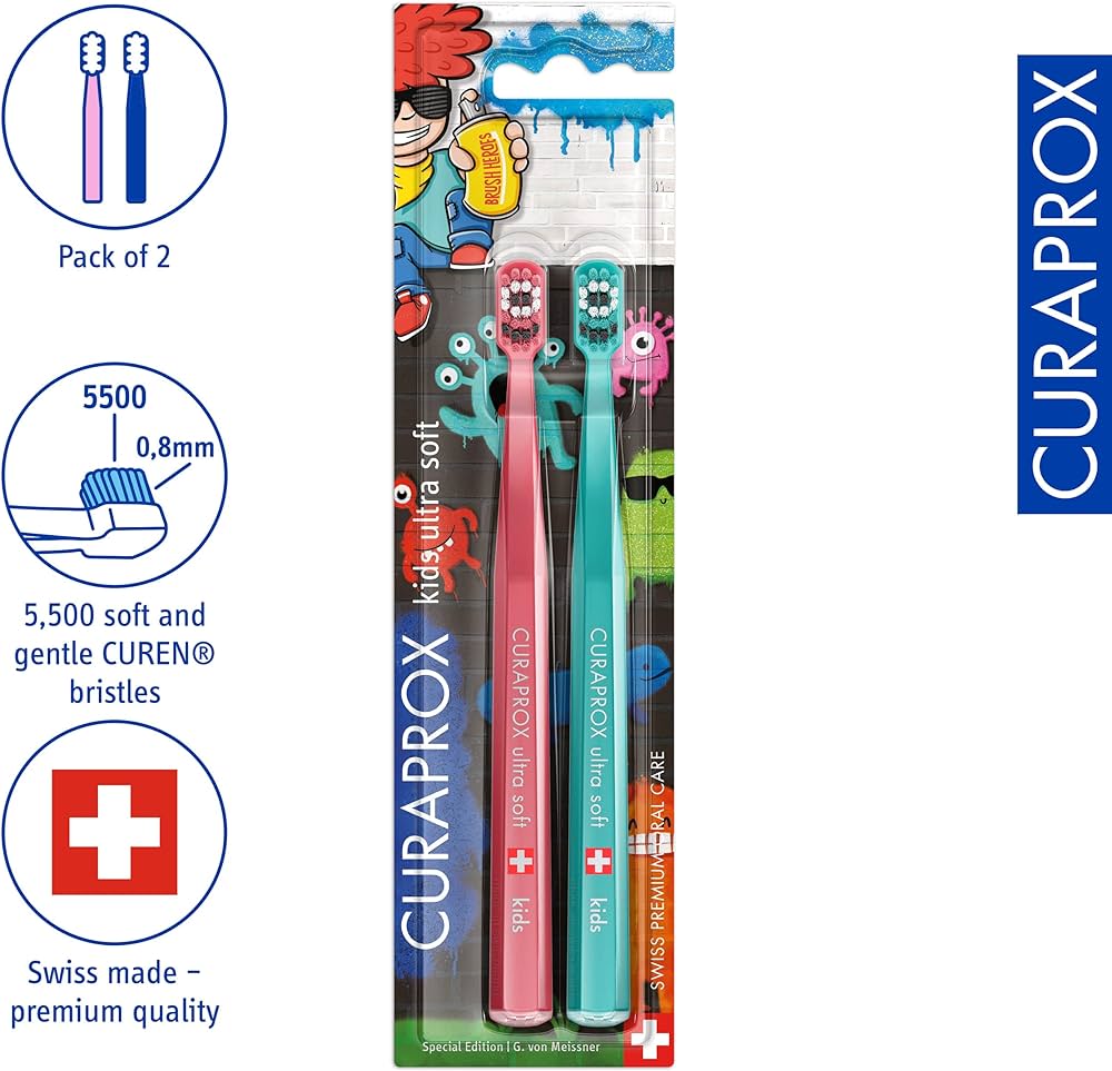 Kids Ultra Soft Toothbrush - Graffiti Edition - 2 Pack - Go Oral Care