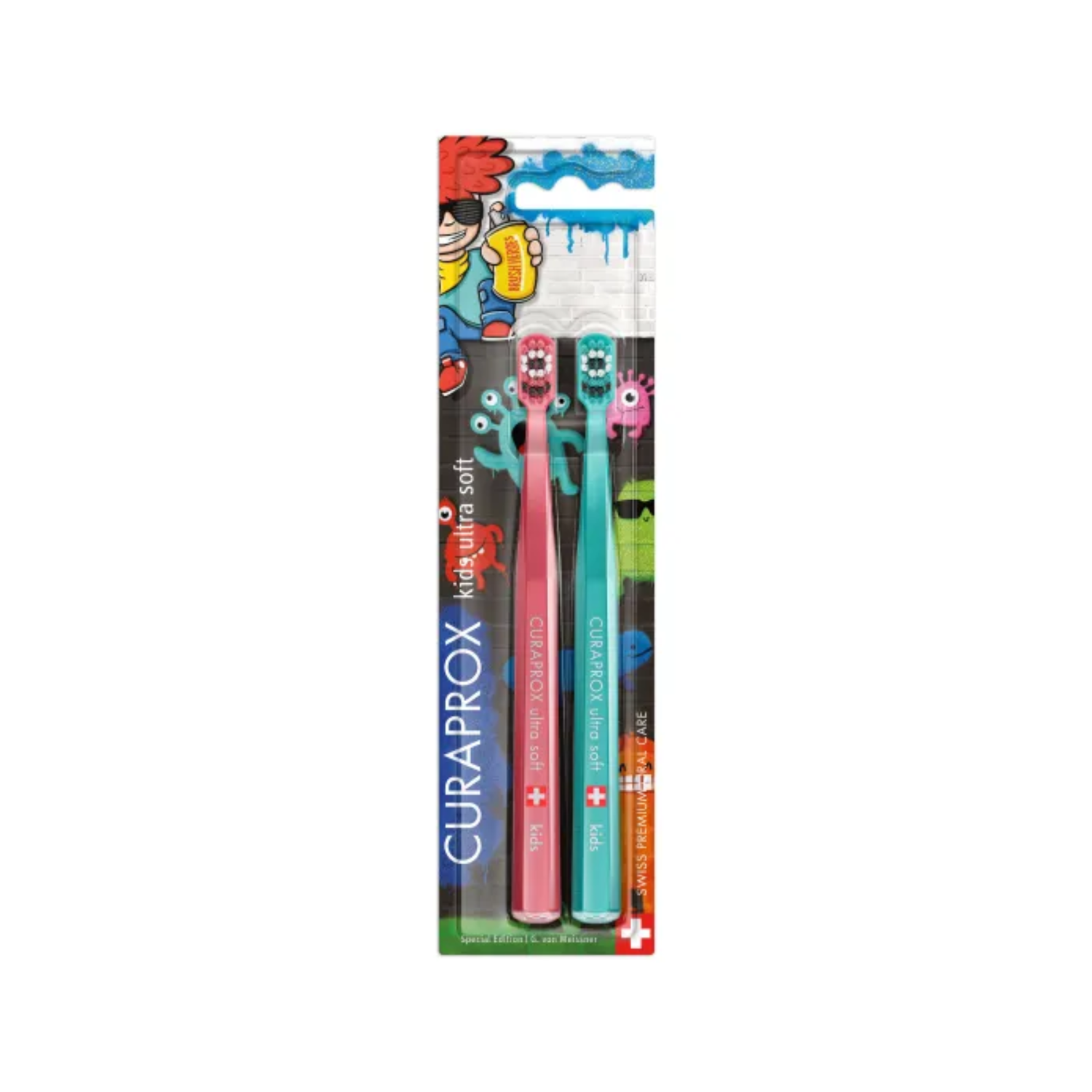 Kids Ultra Soft Toothbrush - Graffiti Edition - 2 Pack