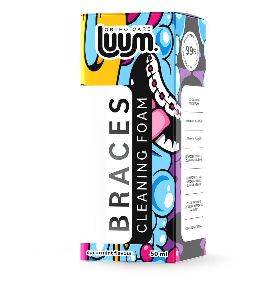 Luum Braces cleaning foam-50ml Spearmint - Go Oral Care