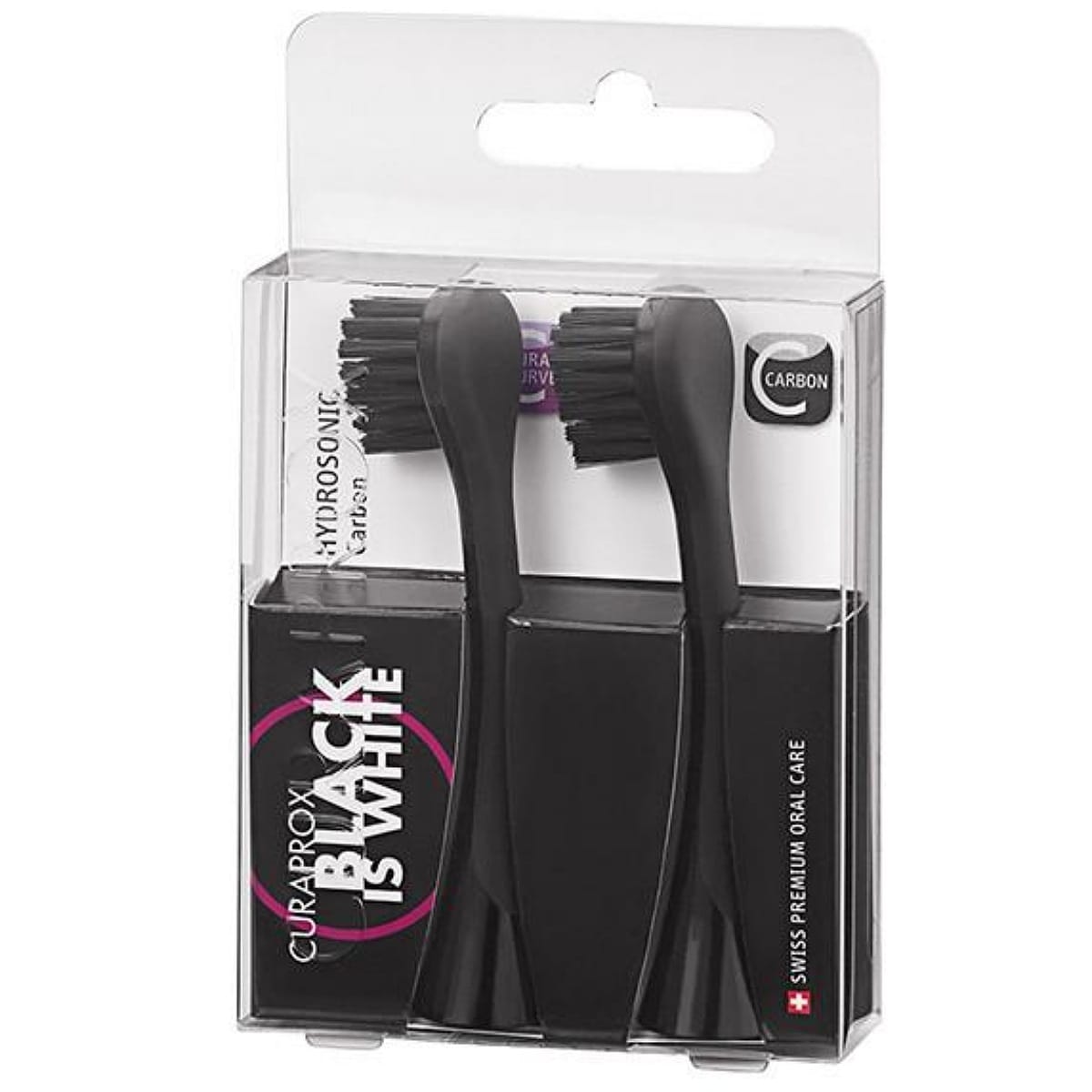 Curaprox Black is White Carbon Brush head Duo Pack. - Go Oral Care